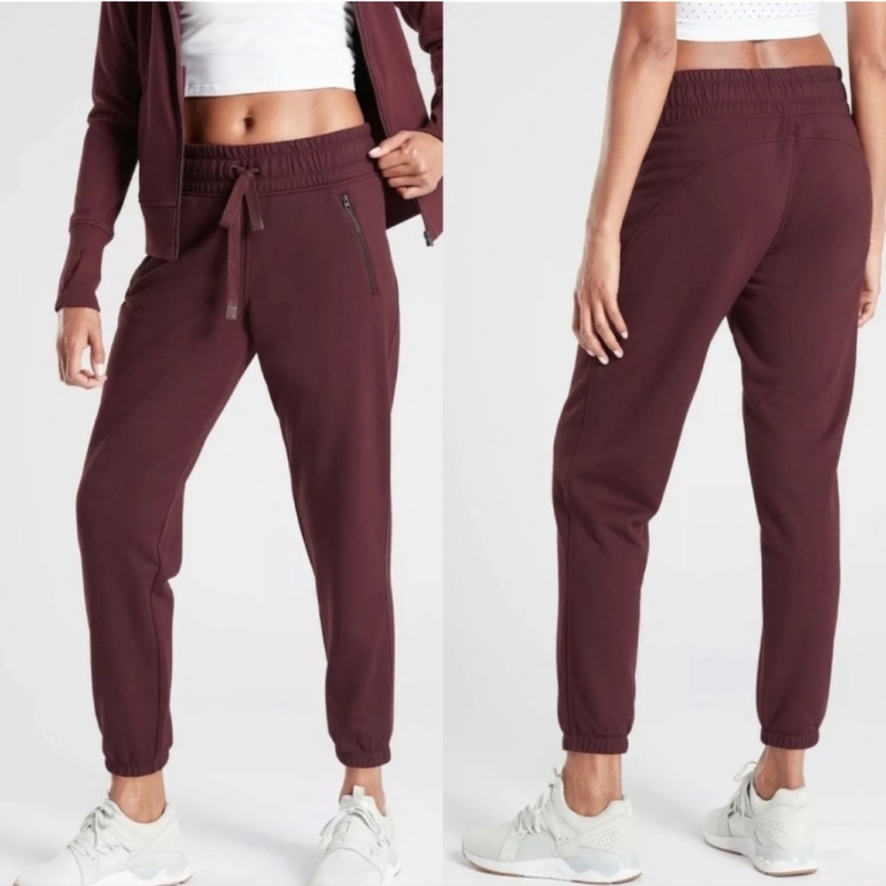 Athleta Maroon Recover Bounce Back Jogger Sweats Sz 2X